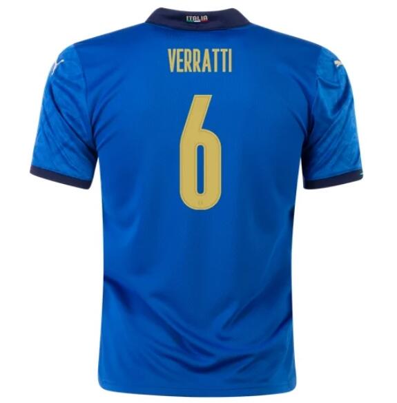 2020 EURO Italy Home Kit Soccer Jersey MARCO VERRATTI 6